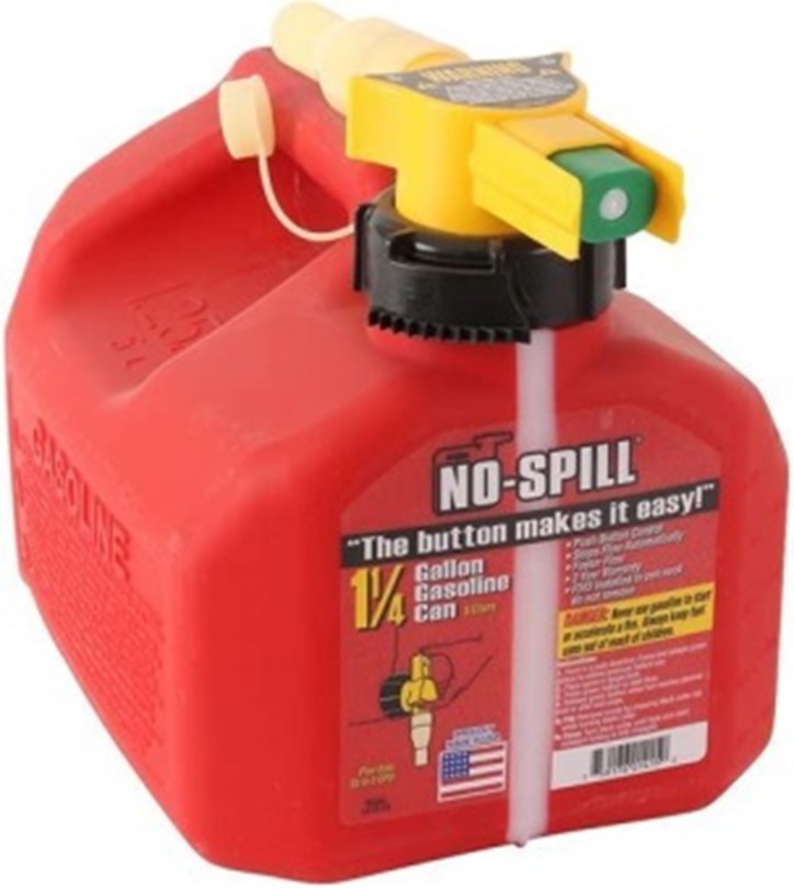 No-spill Gas Can
